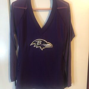 Sexy- Ravens -NFL Purple Women's V-Neck Jersey